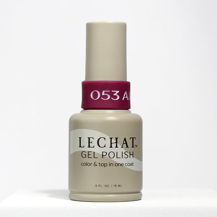 Lechat Gel Polish Antonella - Color & Top in One Coat, Dark Purple, High-Gloss