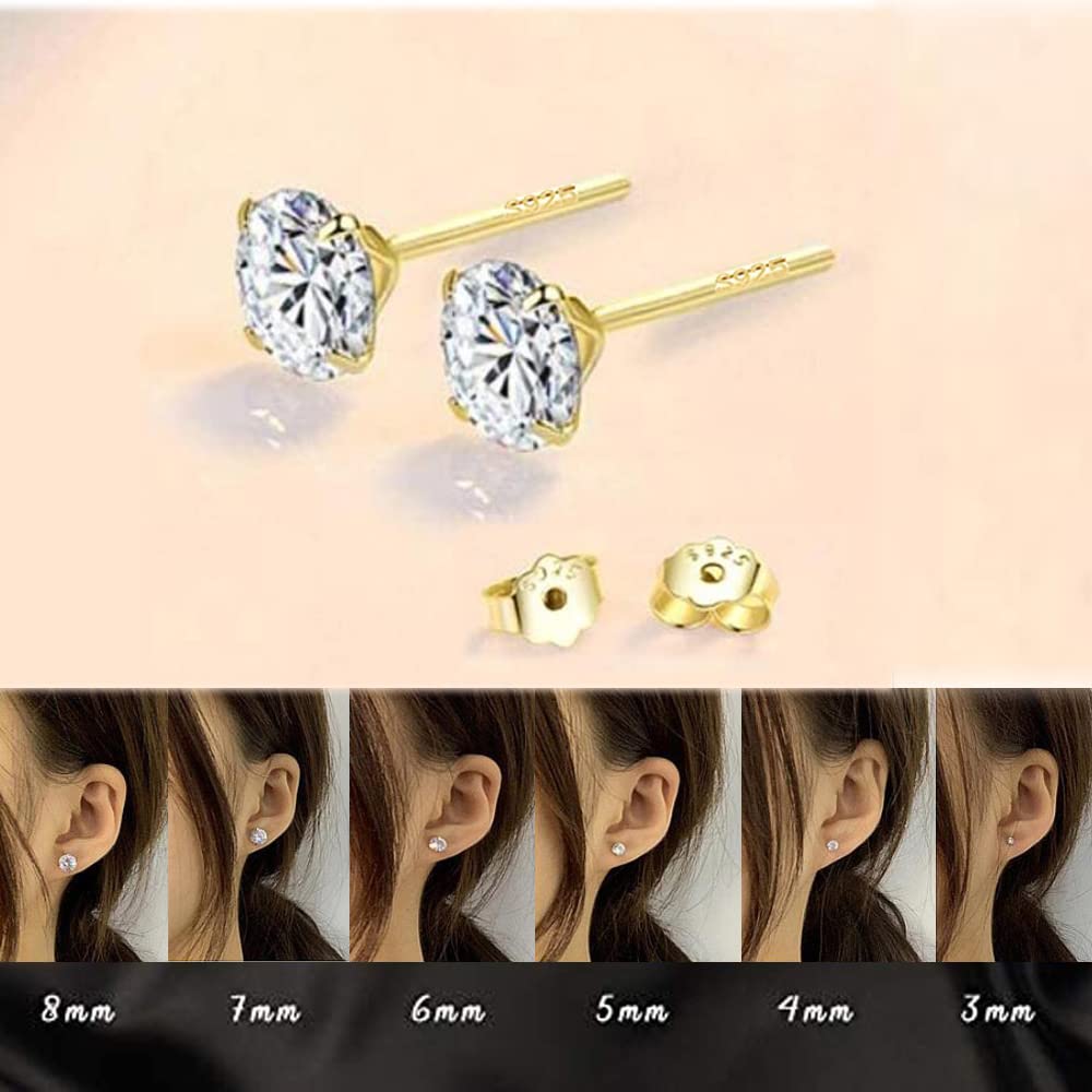 LECIEL Professional Ear Piercing Kit — Reusable, 16 Pairs (Sterling Silver + 18K Gold-Plated)