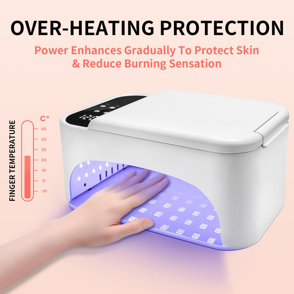 LEDSUUEI 288W UV Nail Lamp – 3-in-1 Gel Nail System with 108 LEDs