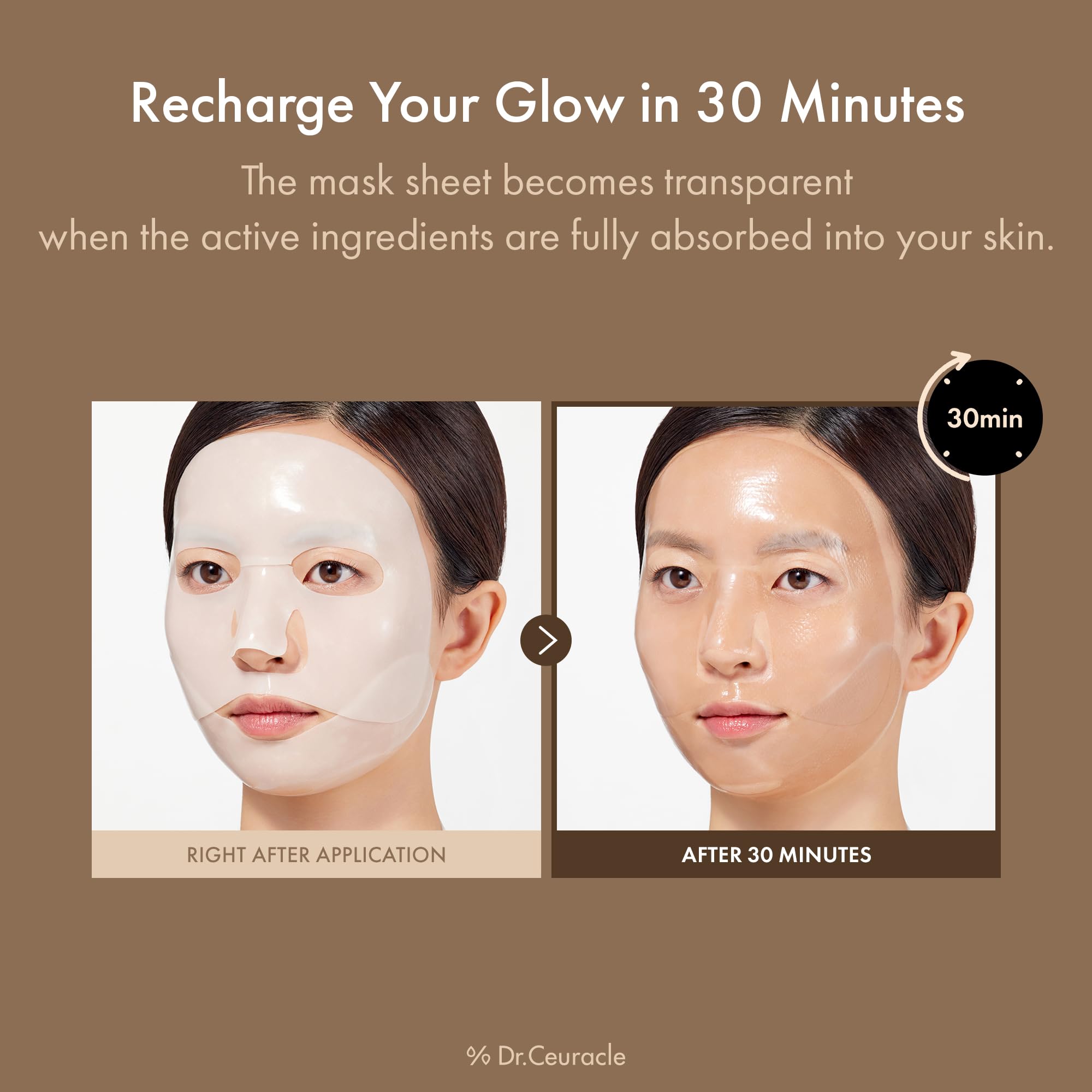 Leegeehaam Dr.Ceuracle Vegan Kombucha Gel Mask – Deep Hydration & Glass Glow Skin (4 Count)