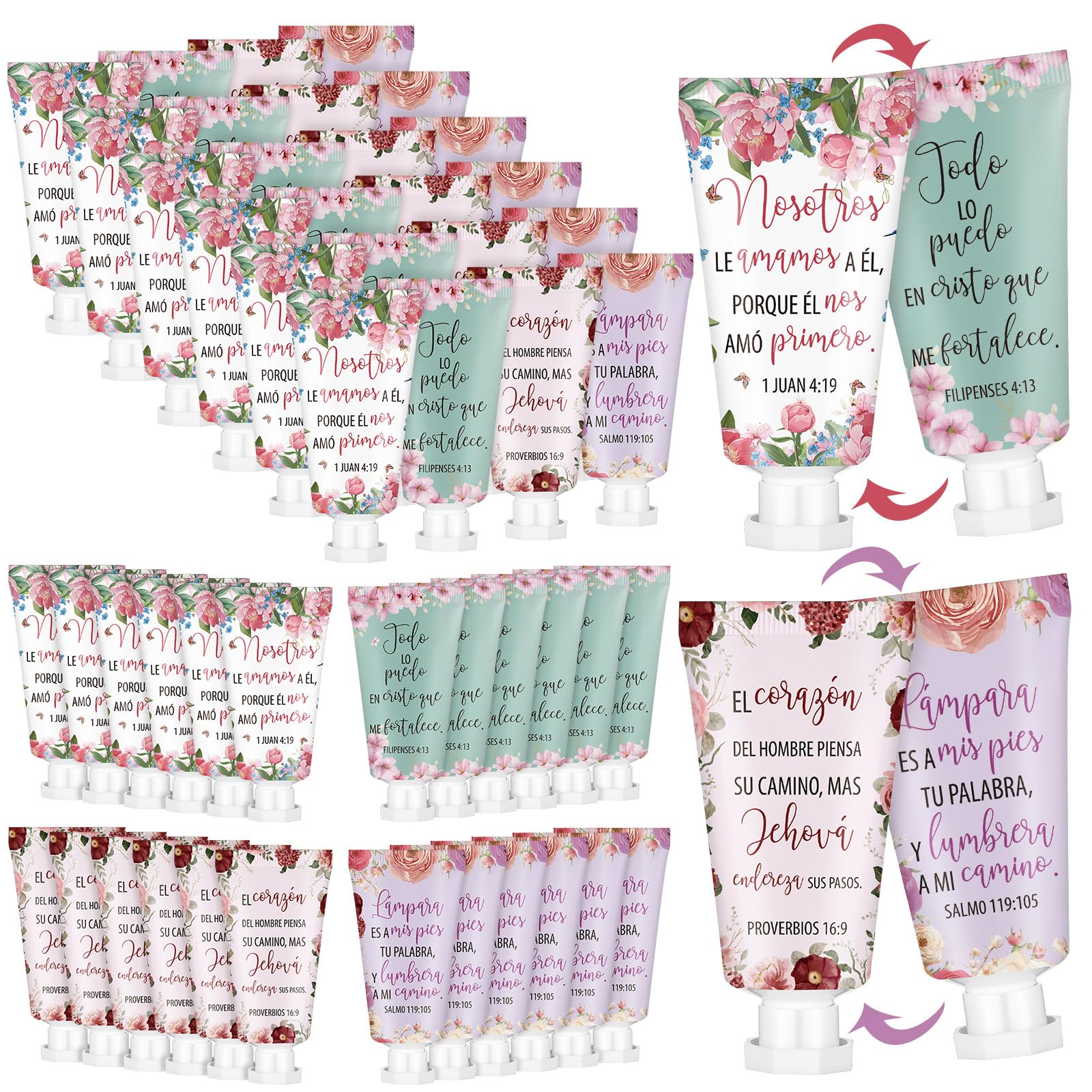 Leelosp 48-Piece Hand Cream Gift Set — Bible Verse, Inspirational Christian Gift for Mom and Women (30ml Each)