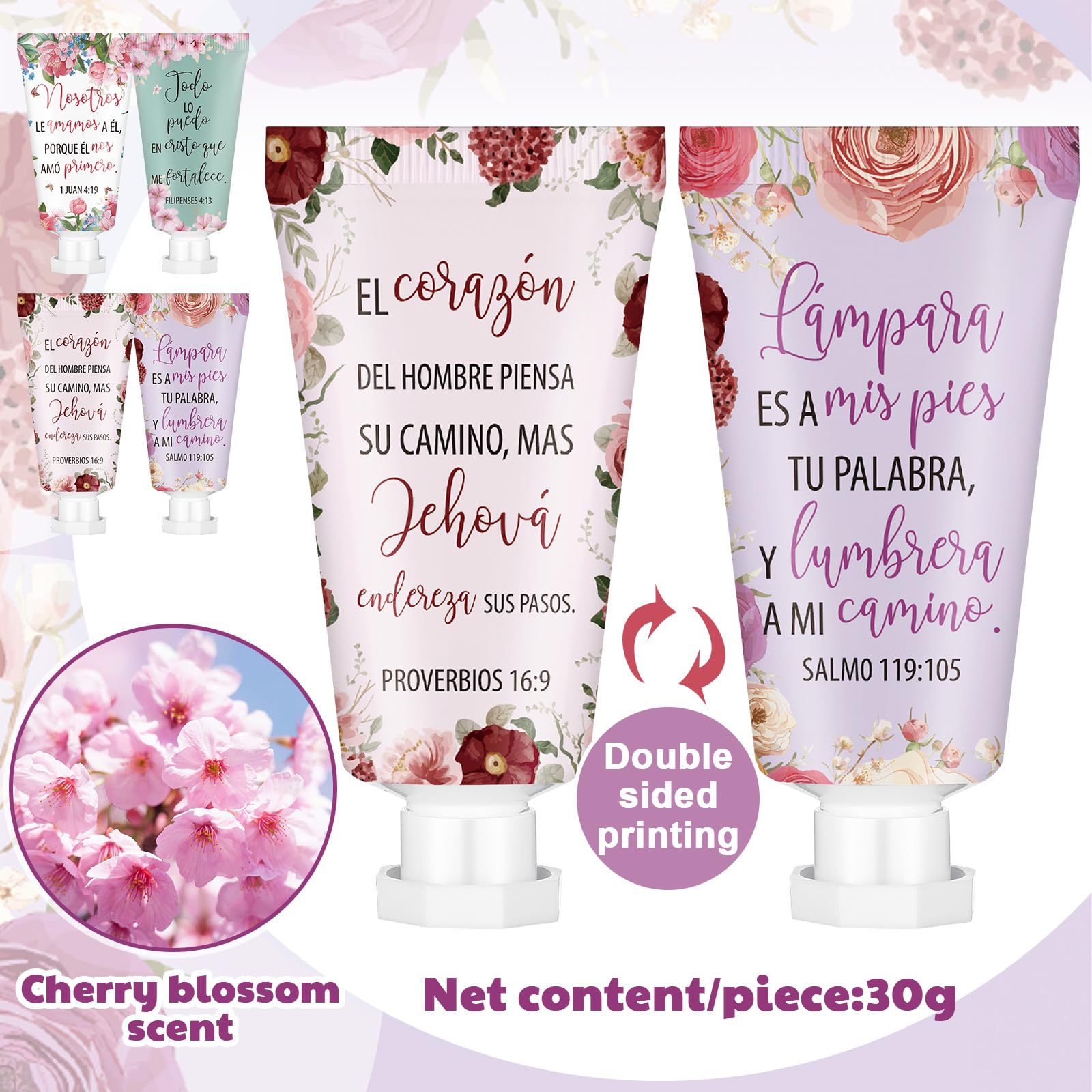 Leelosp 48-Piece Hand Cream Gift Set — Bible Verse, Inspirational Christian Gift for Mom and Women (30ml Each)