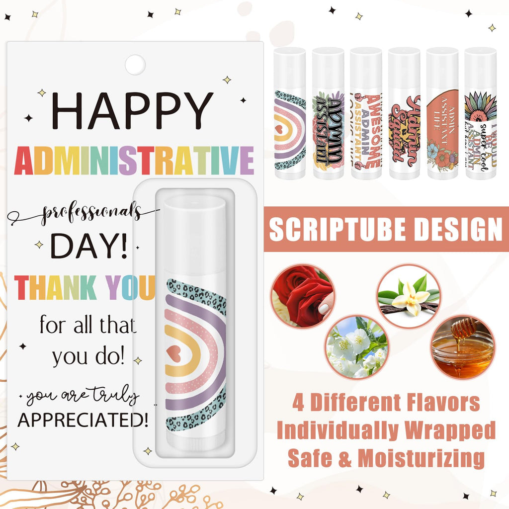 Leelosp 24 Pcs Administrator Appreciation Lip Balm Gift Set – Bulk Gifts for Admins
