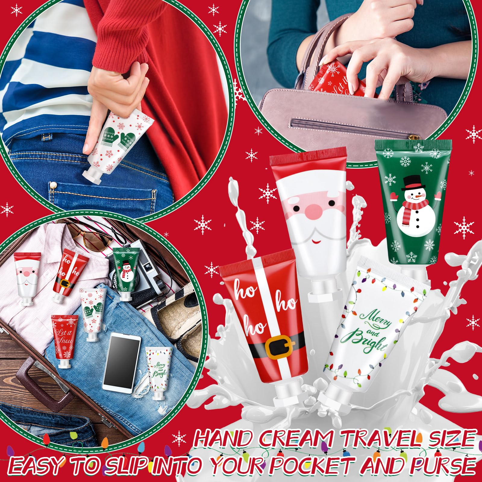 Leelosp 72-Piece Secret Santa Gift Set – 30ml Travel Hand Creams in Festive Scents