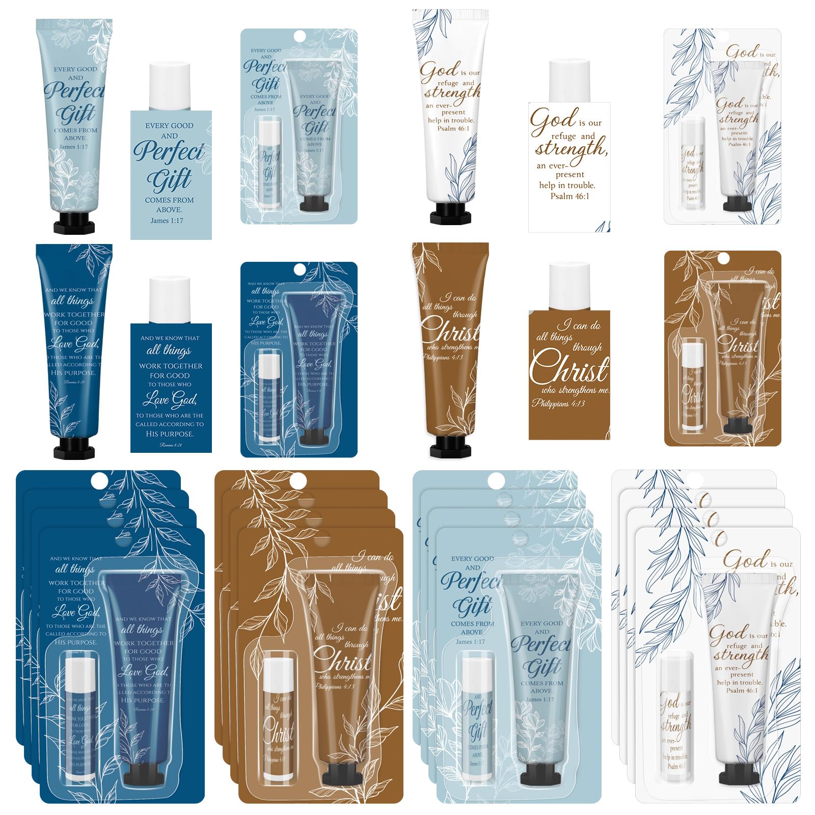 Leelosp God Says You Are Mini Hand Cream & Lip Balm Gift Set – 16-Pack for Women