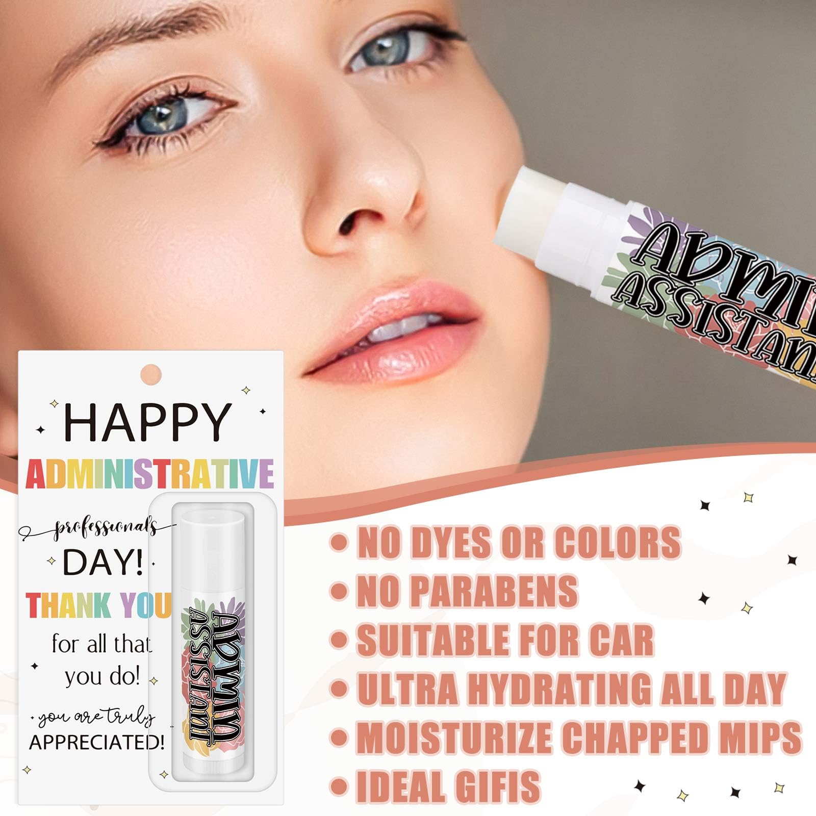 Leelosp 24 Pcs Administrator Appreciation Lip Balm Gift Set – Bulk Gifts for Admins