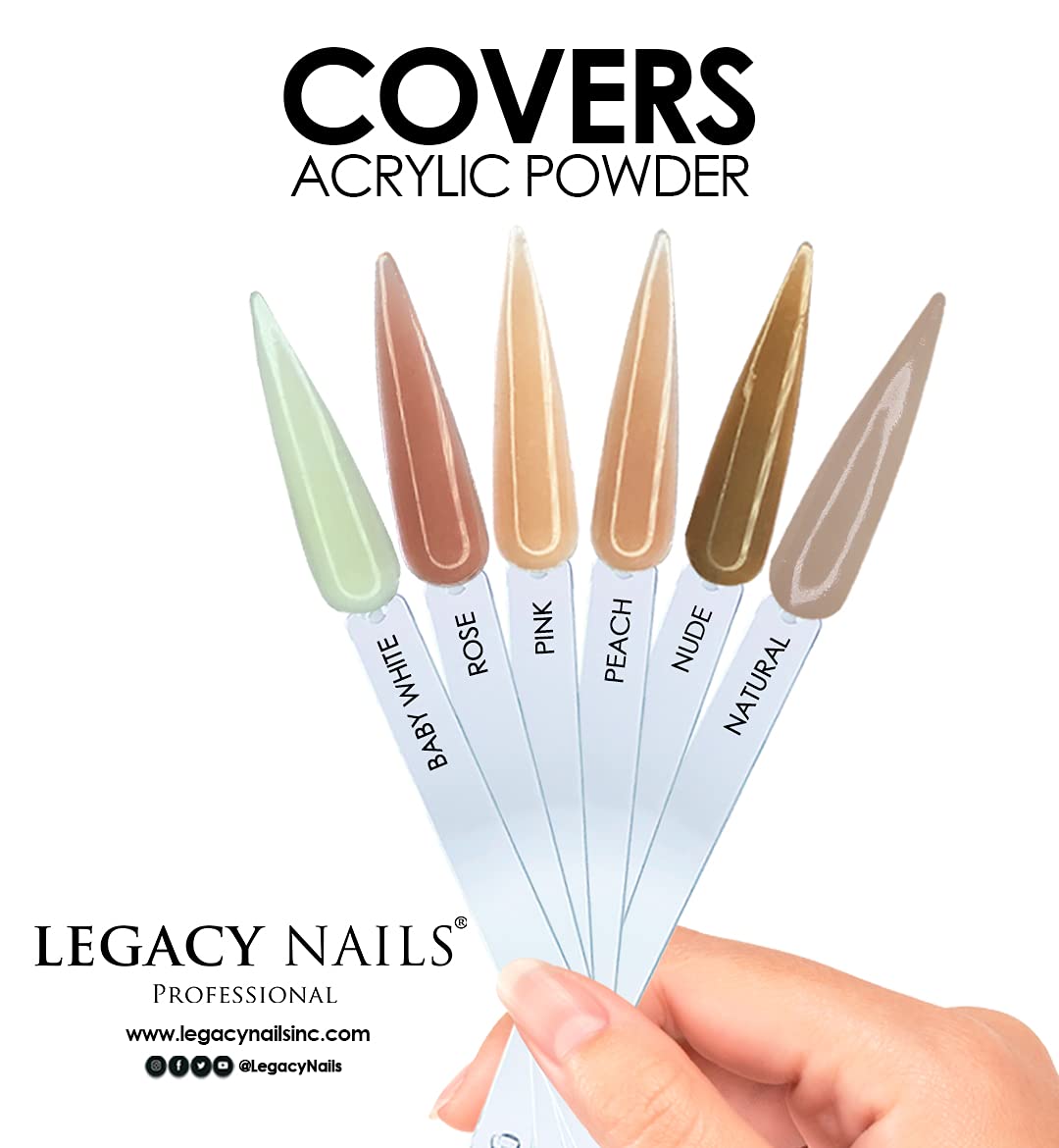 Legacy Nails Professional Cover Acrylic Powder – 4oz Baby White for French Nail Art
