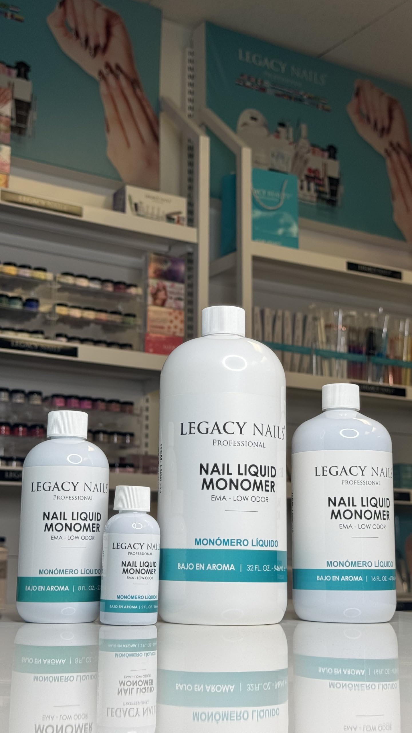 LEGACY NAILS Professional Nail Liquid Monomer – MMA-Free, Acetone-Free, Low Odor, 118ml
