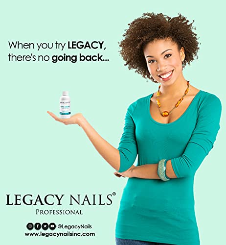 LEGACY NAILS Professional Nail Liquid Monomer – MMA-Free, Acetone-Free, Low Odor, 118ml