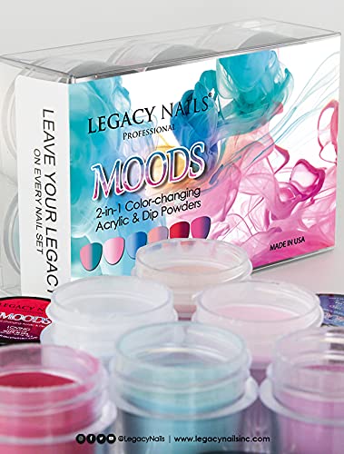 Legacy Nails Mood Collection: 6-Color Color-Changing Acrylic & Dip Powder Kit