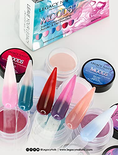 Legacy Nails Mood Collection: 6-Color Color-Changing Acrylic & Dip Powder Kit