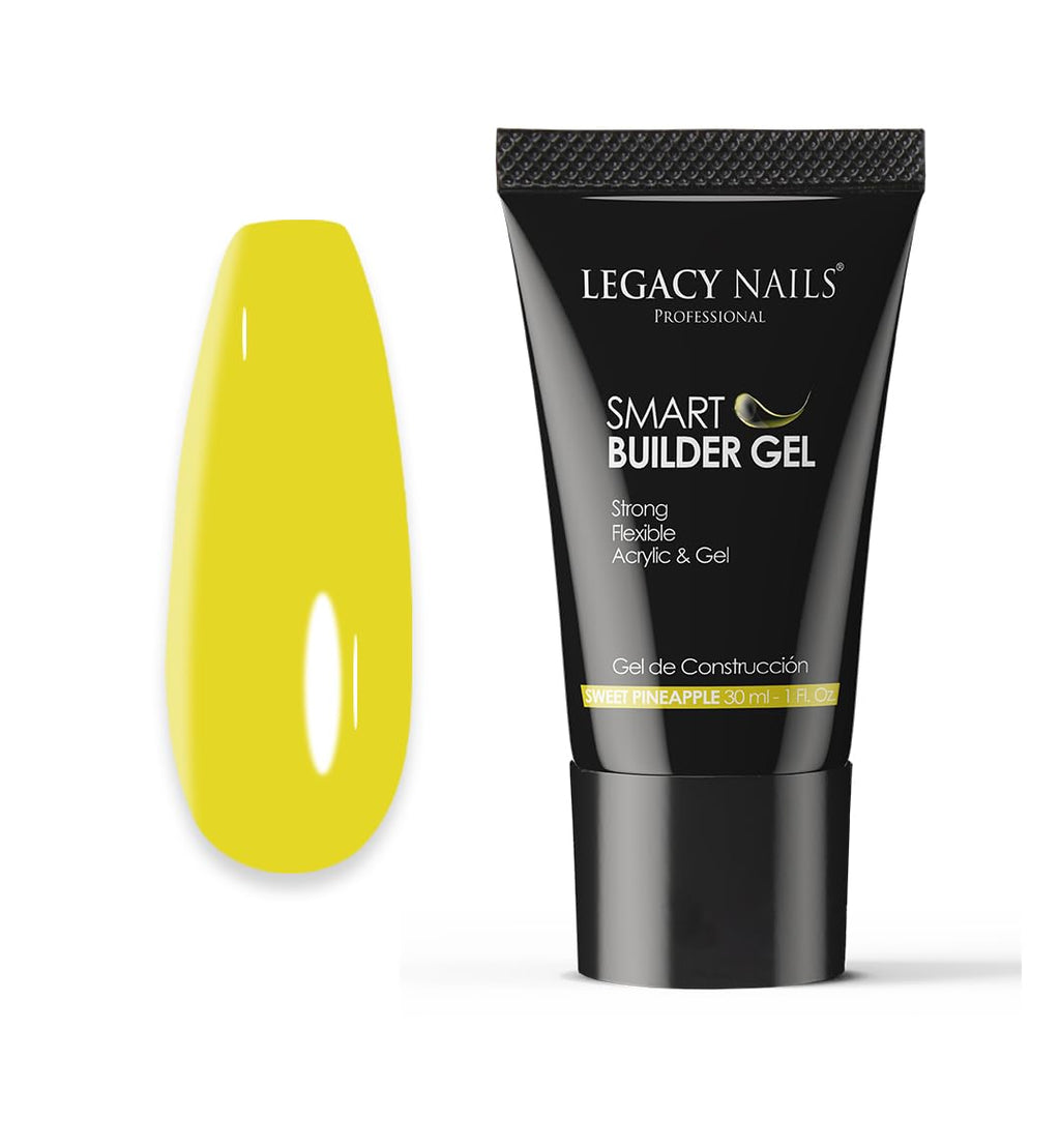 LEGACY NAILS Smart Builder Gel 1oz — Odor-Less, Full-Color Coverage, Sculpting Extensions (Sweet Pineapple)