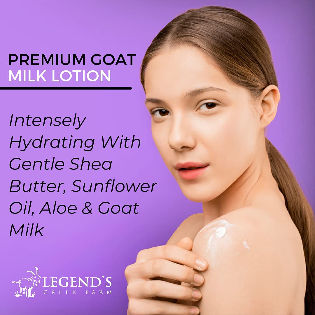 Legend's Creek Farm Goat Milk Lotion – 9 oz Moisturizing Body, Hand & Face (2-Pack) Sweetwater