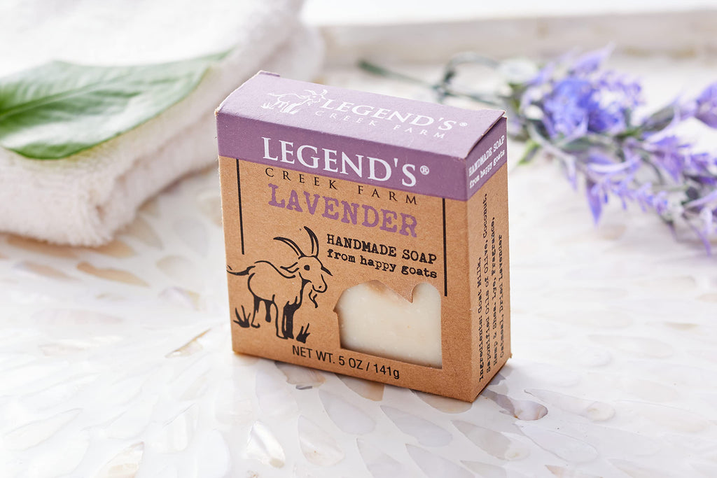 Legend's Creek Farm Goat Milk Soap – Lavender 5 Oz Bars (Pack of 2) – Gentle Natural Soap