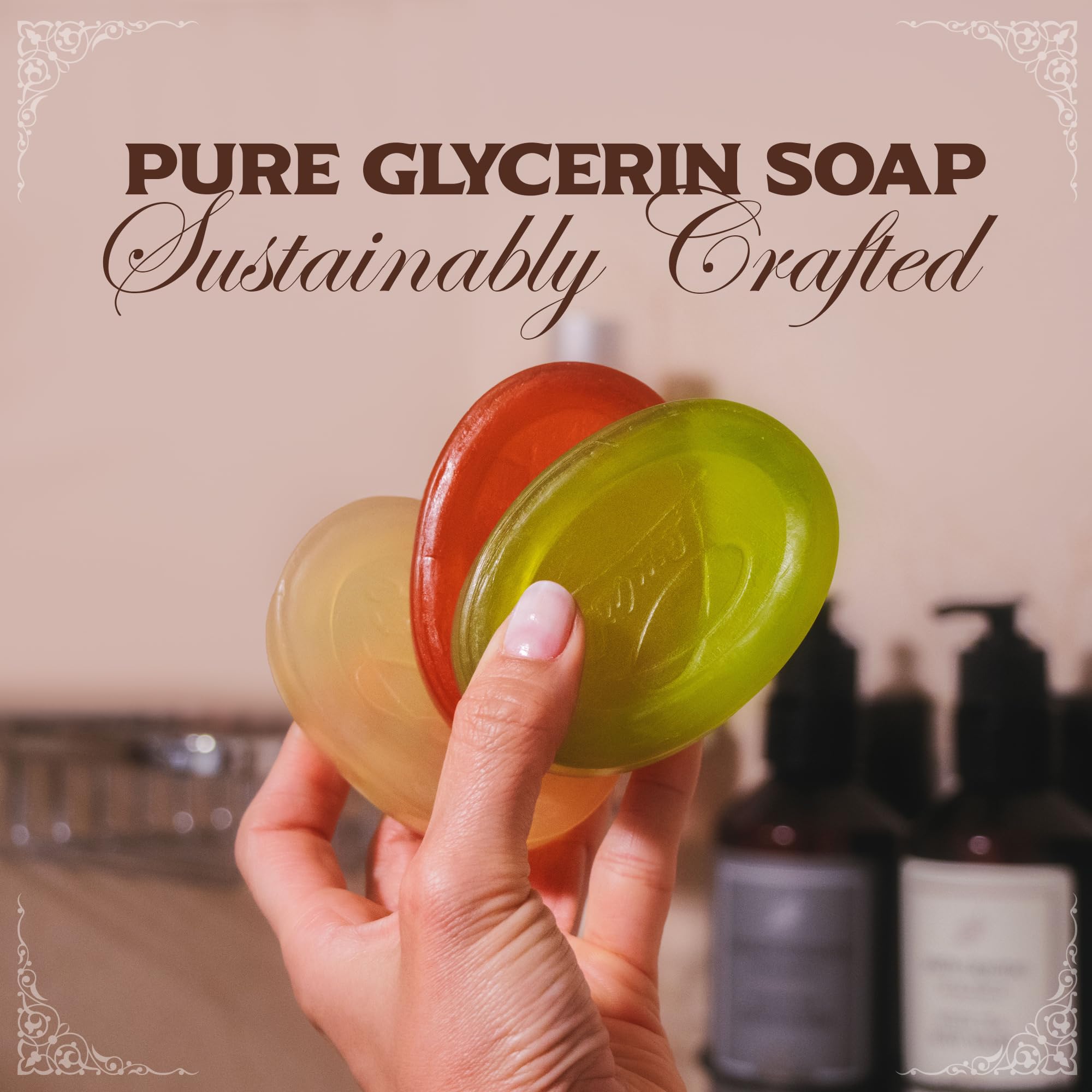 LEMAITRE Glycerin Soap – Vegan Transparent Bar, Gentle Cleanse, Cruelty-Free (6-Pack)