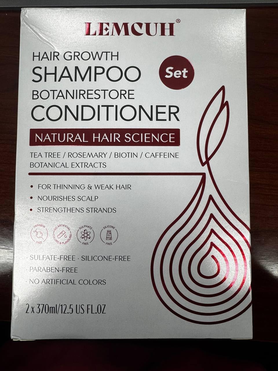 Lemcuh Hair Growth Shampoo & Conditioner Set – Onion Biotin with Rosemary & Tea Tree