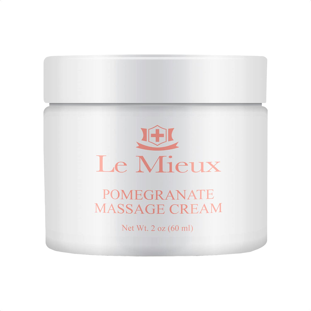 Le Mieux Pomegranate Massage Cream – Aromatic Neck & Face Moisturizer with Algae & Hyaluronic Acid