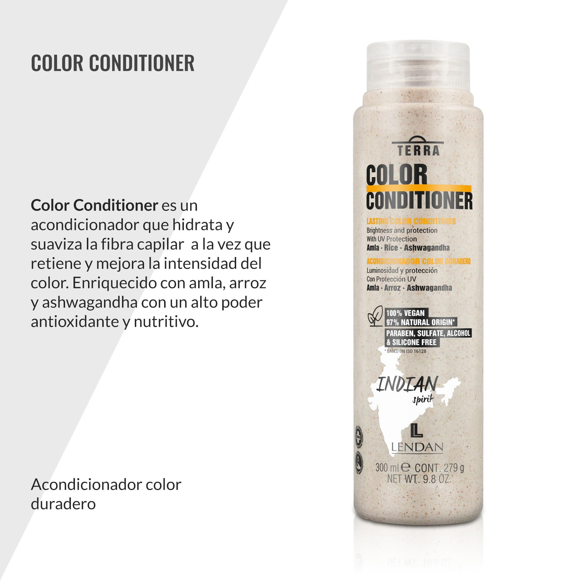 Lendan Terra Color Conditioner - Hydrates, Softens & Enhances Color for Dyed Hair | 300 ml | Vegan