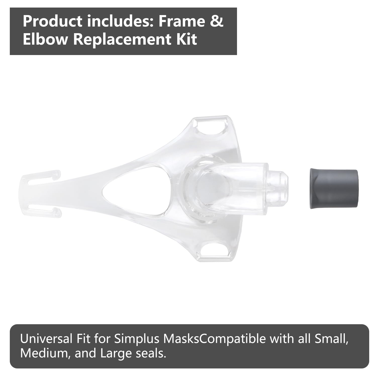 Lenura Frame & Elbow Replacement Kit for F&P Simplus – Universal Fit, 360° Rotating Elbow