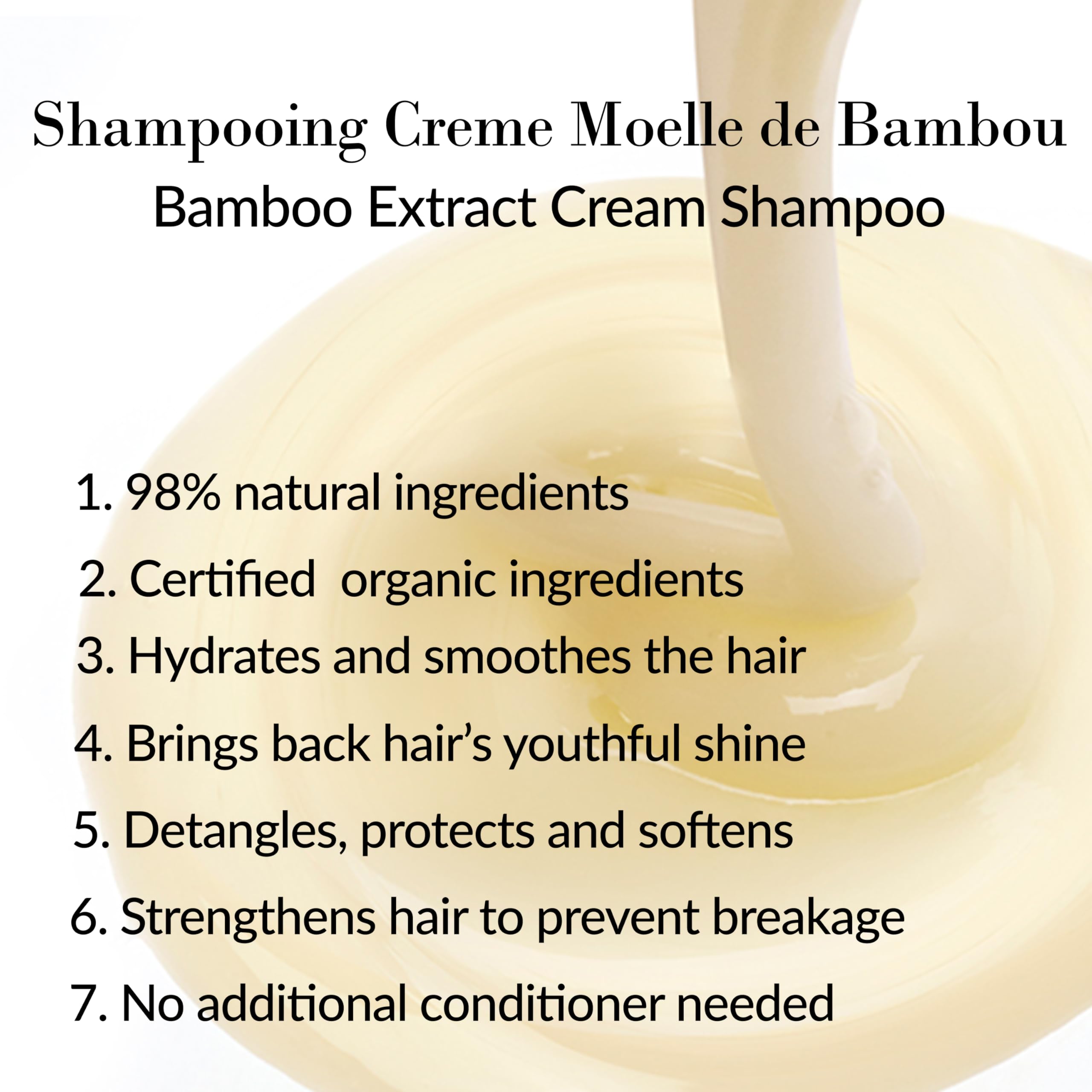 Leonor Greyl Bamboo Extract Cream Shampoo Paris – Hydrating Anti-Frizz for Long, Dry Hair (6.7 fl oz)
