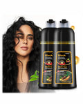 Leorx 2 Pack Black Hair Dye Shampoo — 3-in-1 Color, Cleanse & Condition for Gray Hair