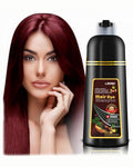 Leorx Hair Dye Shampoo 3 In 1 - Dark Wine Red | Instant Color, Gray Coverage, At-Home Salon Quality