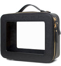LETGO Clear Makeup Bags - TSA Approved Transparent Travel Organizer (Large Black)