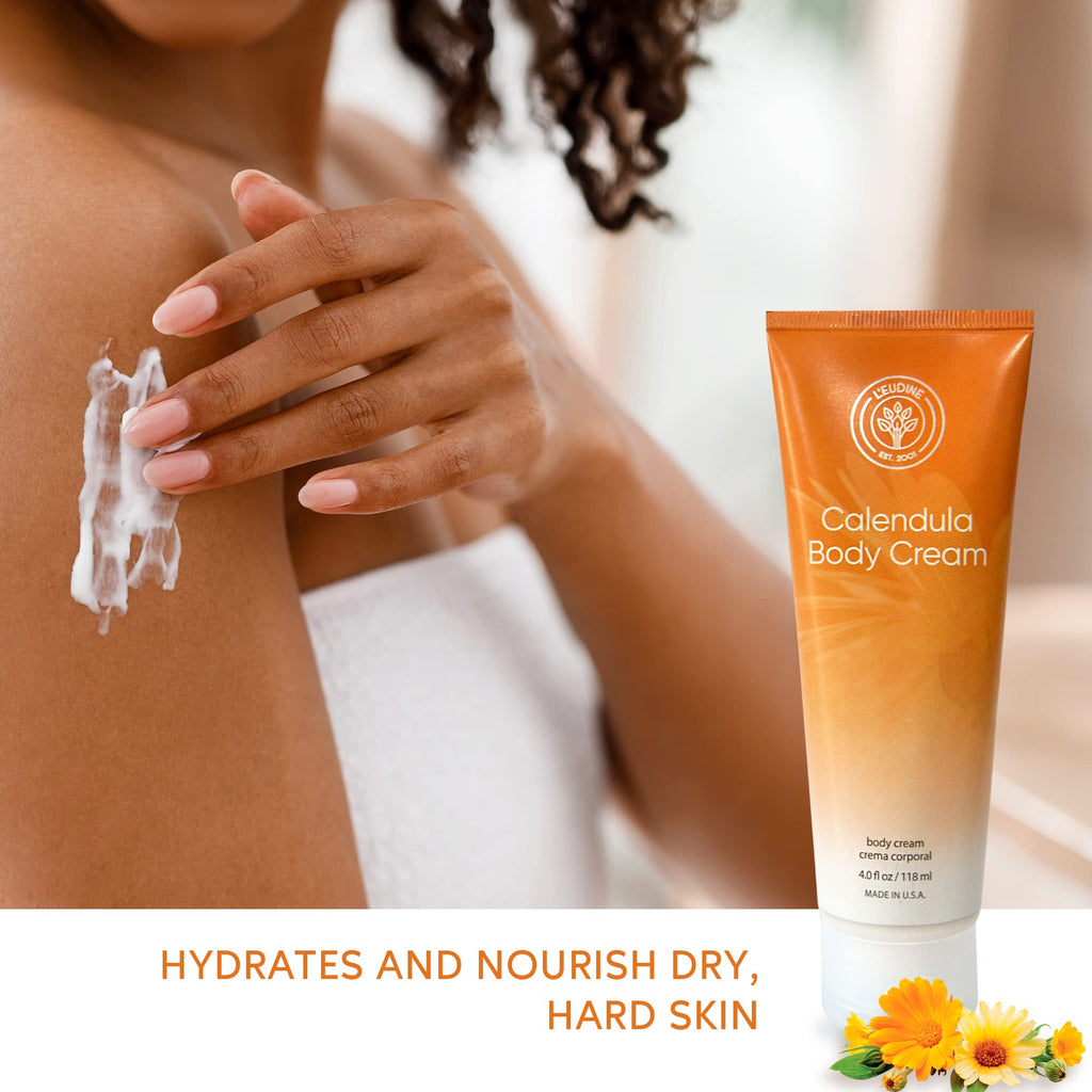 L’EUDINE Calendula Cream – Calming Body Moisturizer for Skin Repair | 4 fl oz