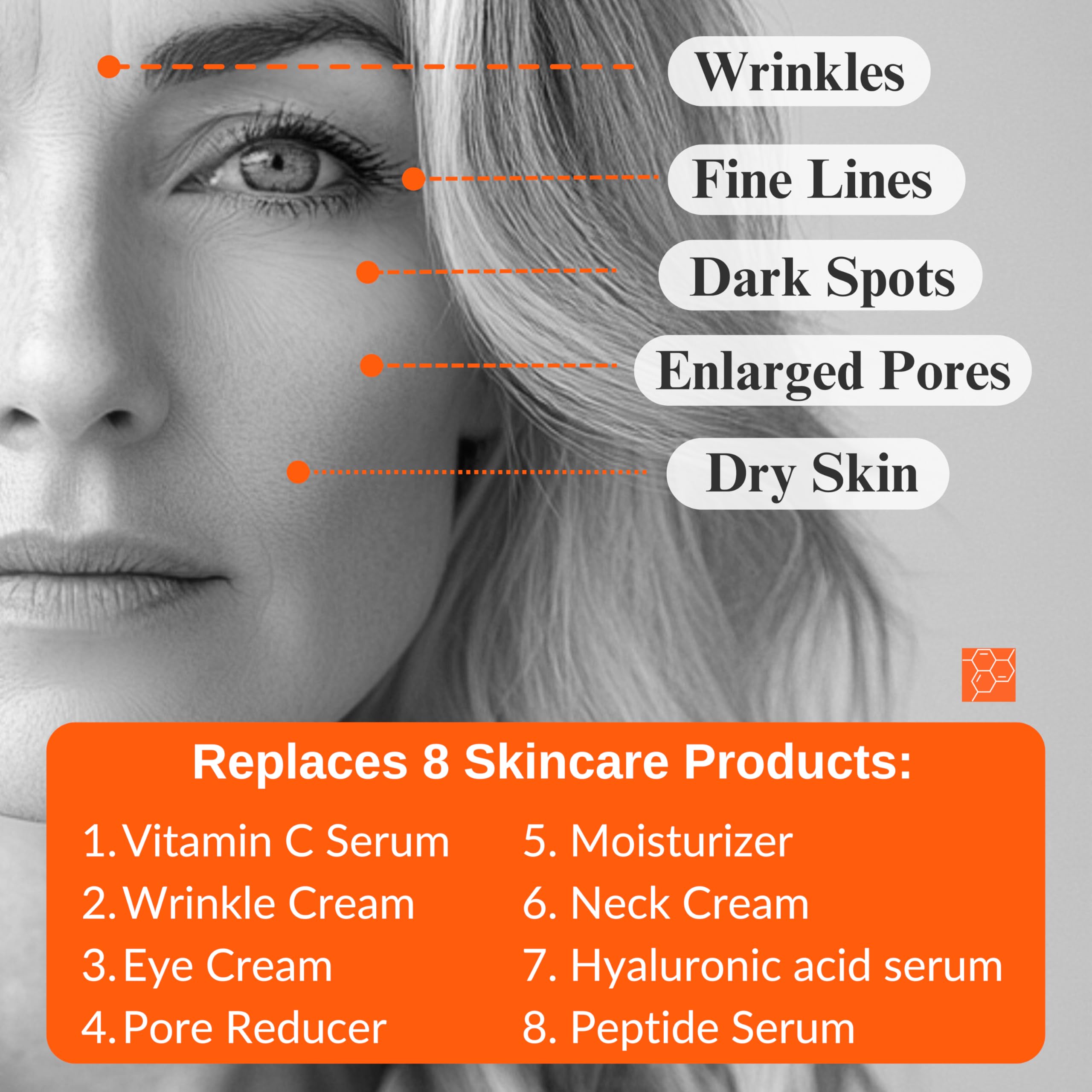 LeVaye Vitamin C Serum – 15% Vitamin C with Ferulic Acid, Niacinamide & Hyaluronic Acid