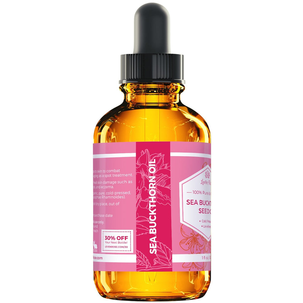 Leven Rose Sea Buckthorn Oil – 100% Pure Unrefined Cold-Pressed (1 oz)