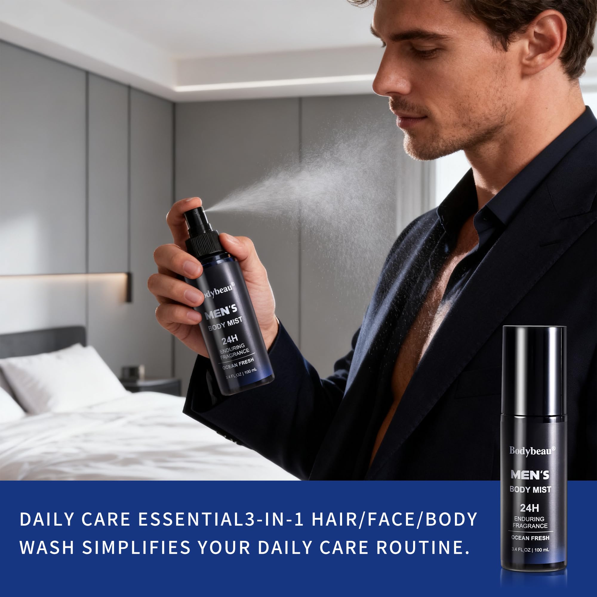 Le Vital Men's Grooming Kit - 7-Piece Luxury Bath & Body Gift Set