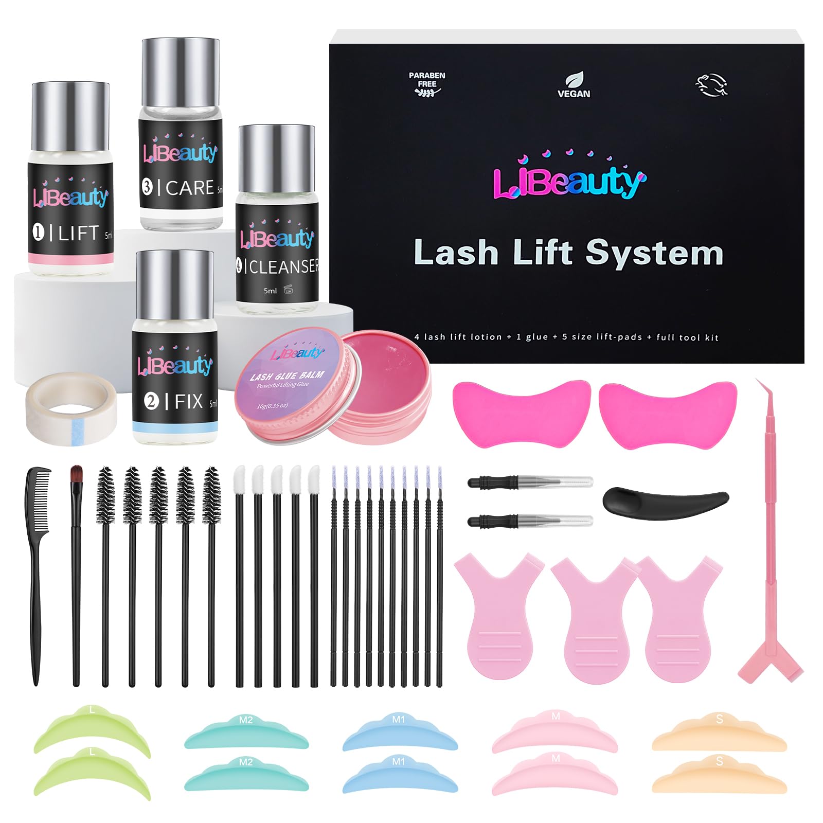 Libeauty Lash Lift Kit with Upgraded Glue Balm — Salon-Quality Lash & Brow Kit