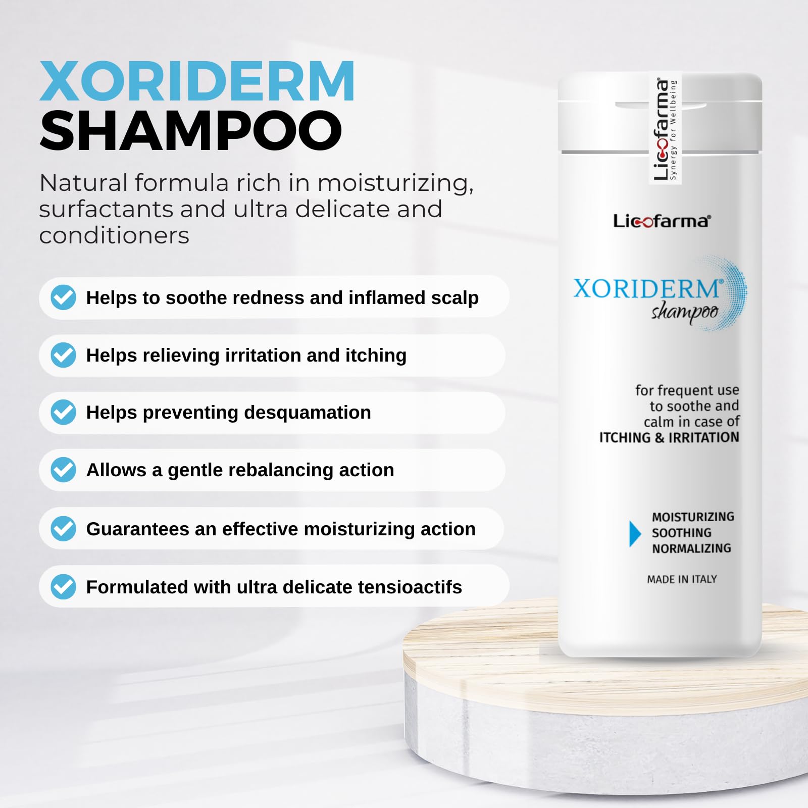 Licofarma Xoriderm Shampoo – Psoriasis & Dandruff Care, Natural Scalp Relief | 5.07 fl oz