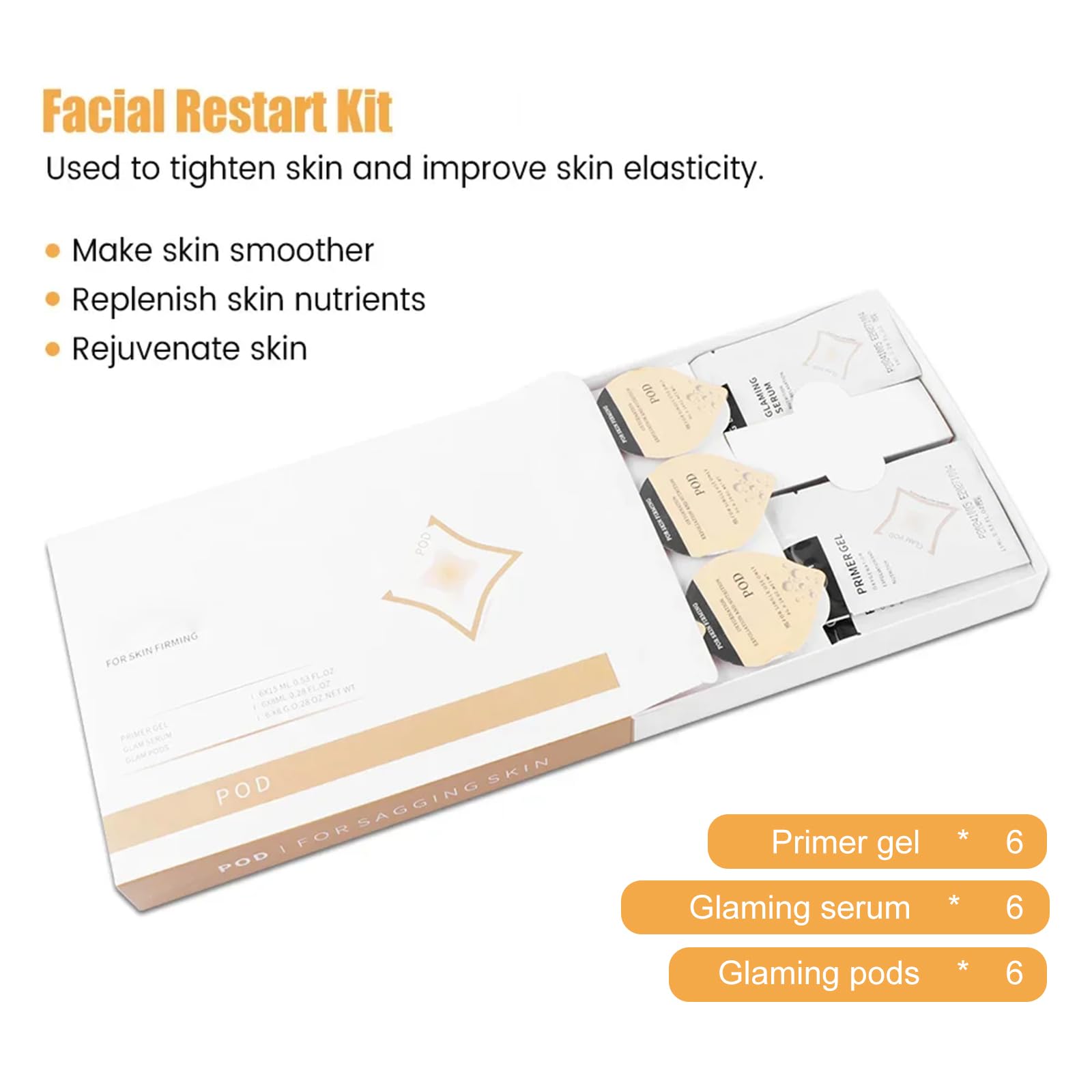 LieaKon Oxygen Bubble Refill Kit (5 Sets) – 30 Pods, Primer Gel & Serum for CO2 Facial Machine | Salon & Home Spa