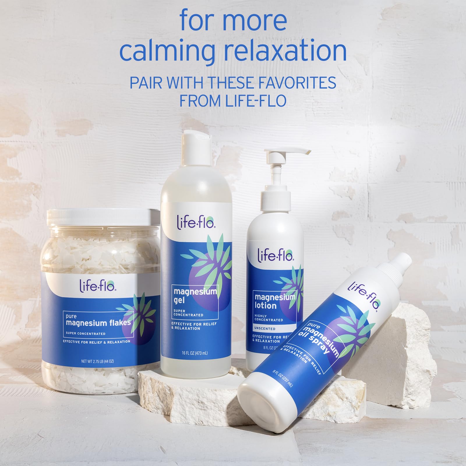 Life-flo Magnesium Lotion with Zechstein Seabed Magnesium Chloride – 2 x 8 oz, Vanilla