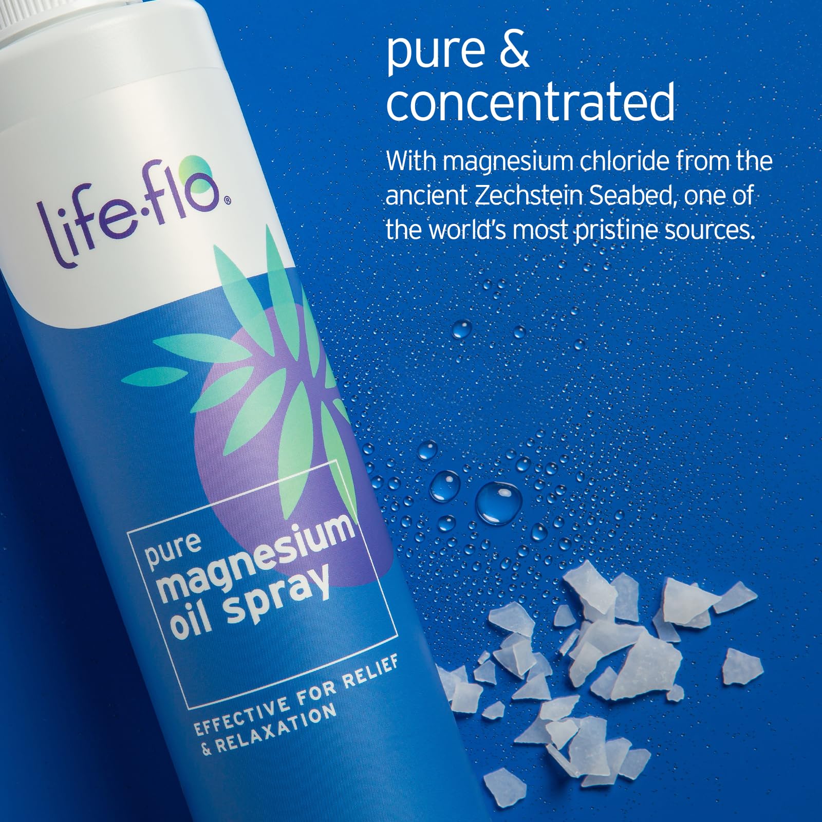 Life-flo Magnesium Lotion with Zechstein Seabed Magnesium Chloride – 2 x 8 oz, Vanilla