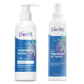 LIFE-FLO Magnesium Lotion & Pure Magnesium Oil Spray Bundle – Unscented, Zechstein Seabed, 8 oz x 2