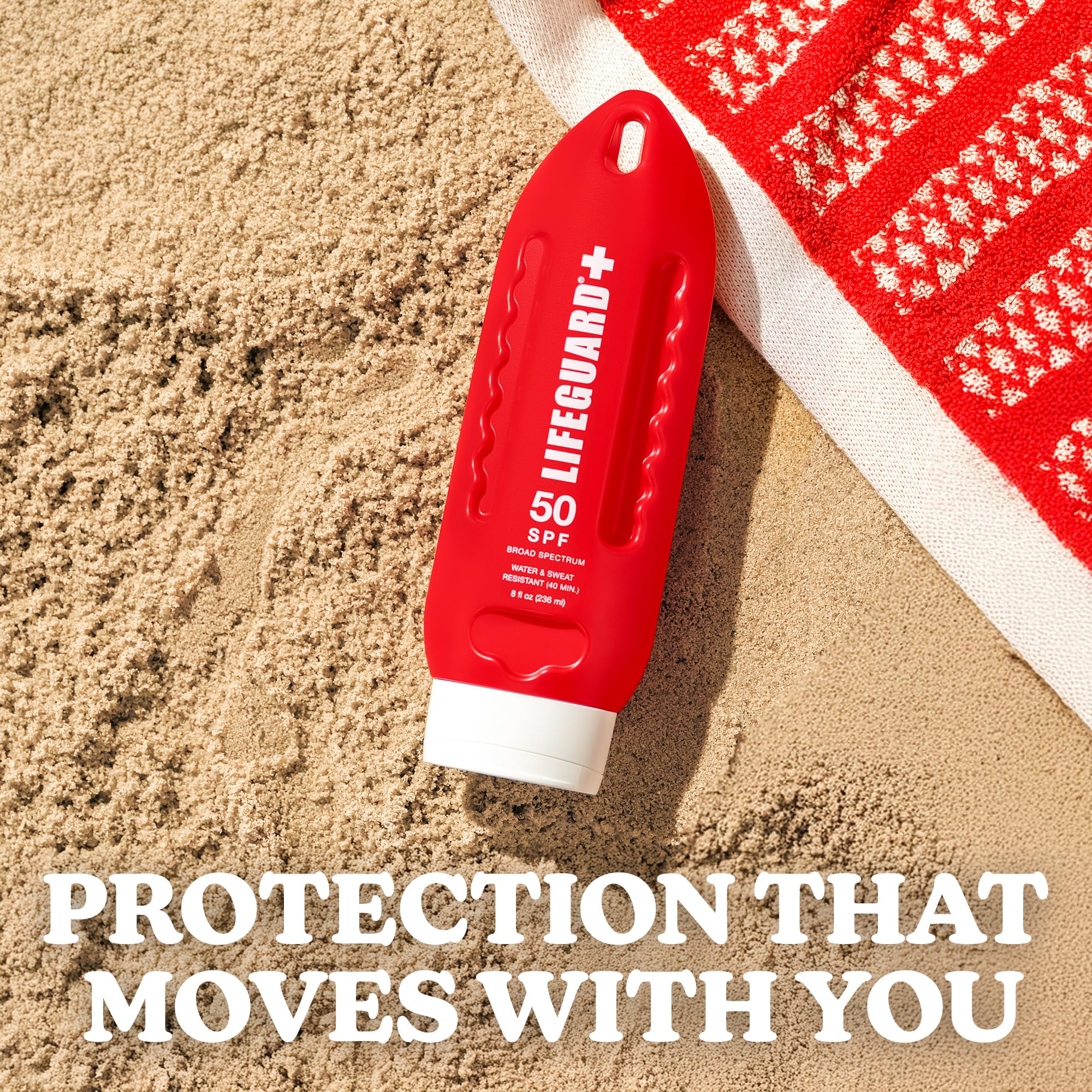 LIFEGUARD SPF 50 Sunscreen Lotion – Broad Spectrum Face & Body, No White Cast, Hydrating Finish, Reef Safe, 8 oz