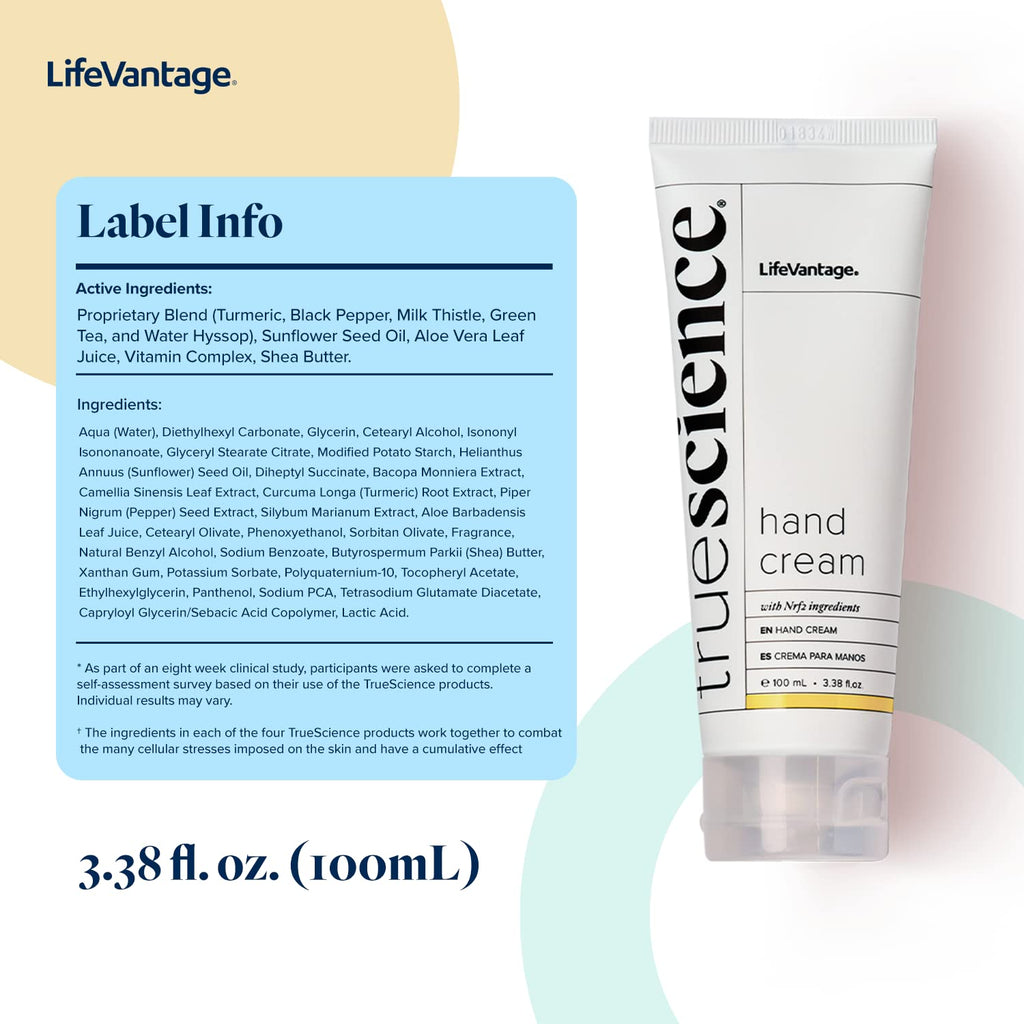 LifeVantage TrueScience Hand Cream 100ml – Nourishing Hydration with Nrf2 Actives