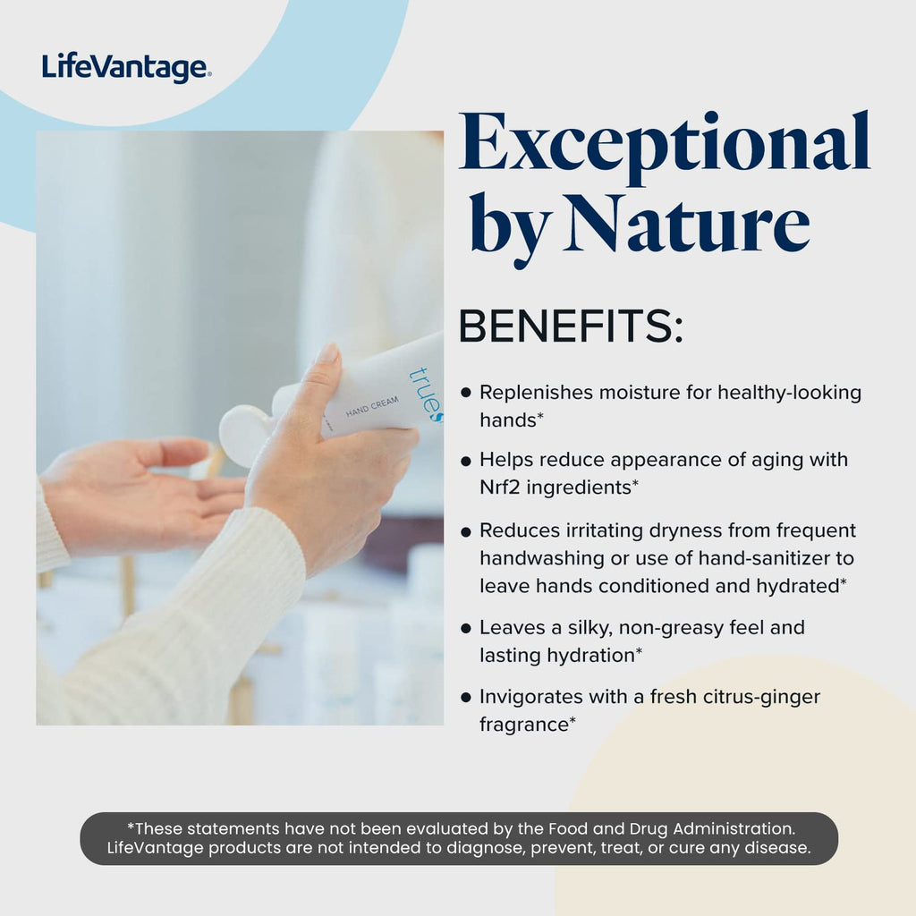 LifeVantage TrueScience Hand Cream 100ml – Nourishing Hydration with Nrf2 Actives