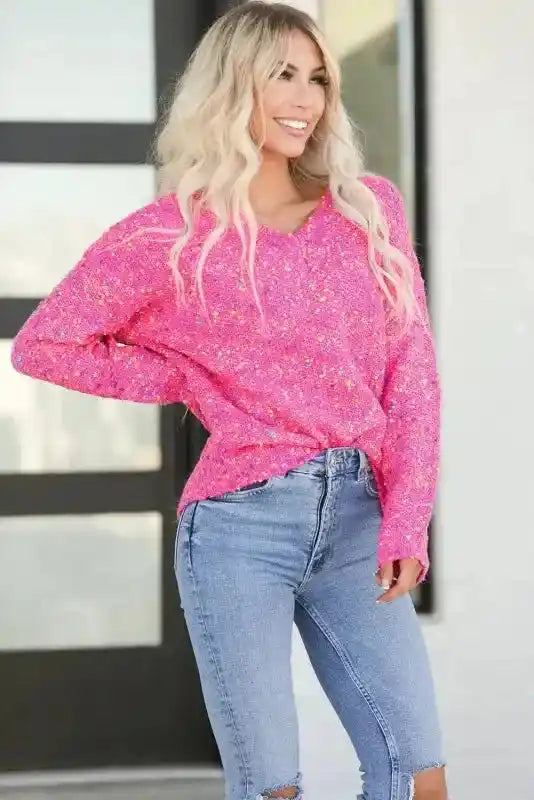 Colorful Cable Knit Sweater with Dots for Cozy Winter Wear