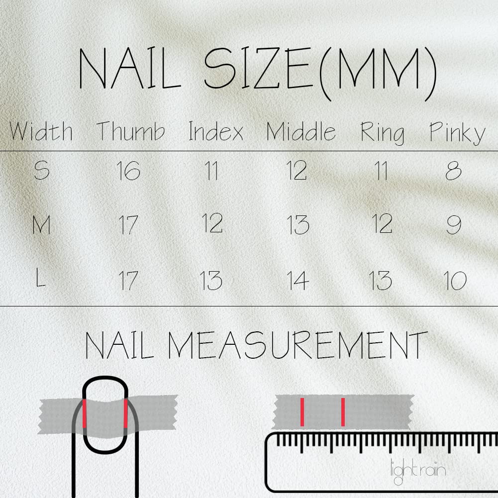 Light Rain Medium Size Handmade Press-On Nails | 3D Gel UV Finish by Pro Manicurist