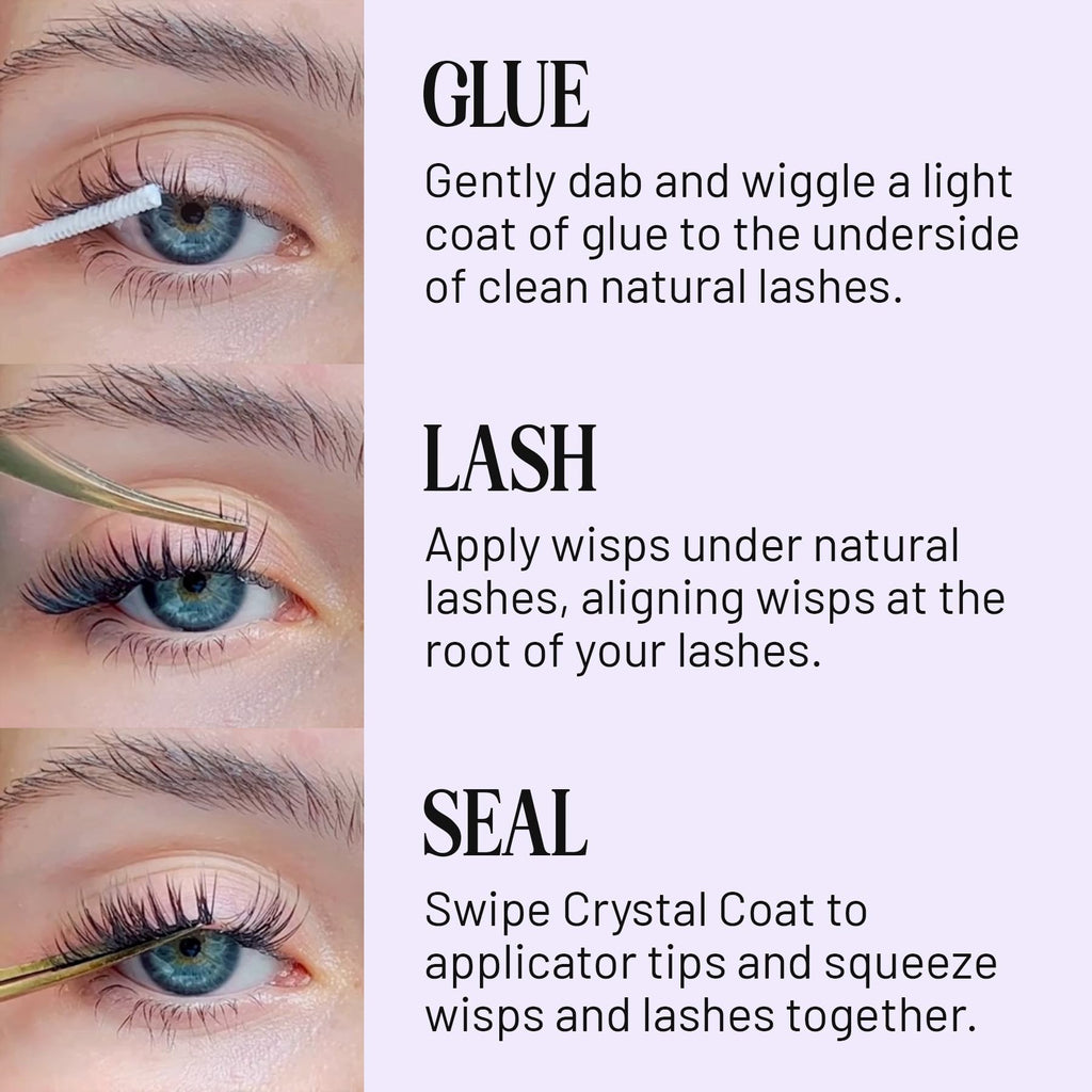 Lilac St - Hollywood Glamorous Faux Eyelash Clusters (14mm) - Lightweight & Fluttery 10-Day Wear