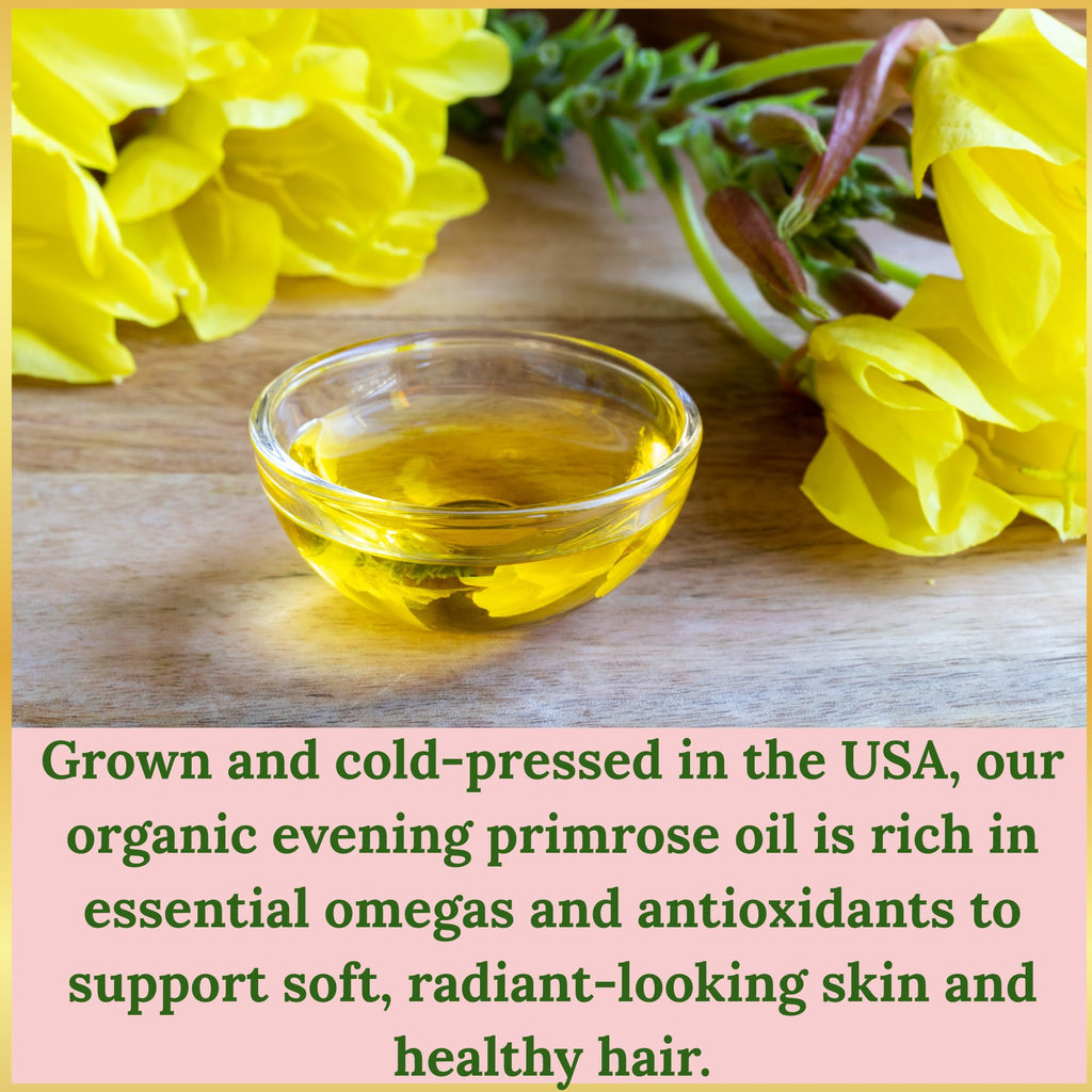 LILIVITE ORGANICS Evening Primrose Oil – 100% Pure, Cold-Pressed, Unrefined, 4 fl oz