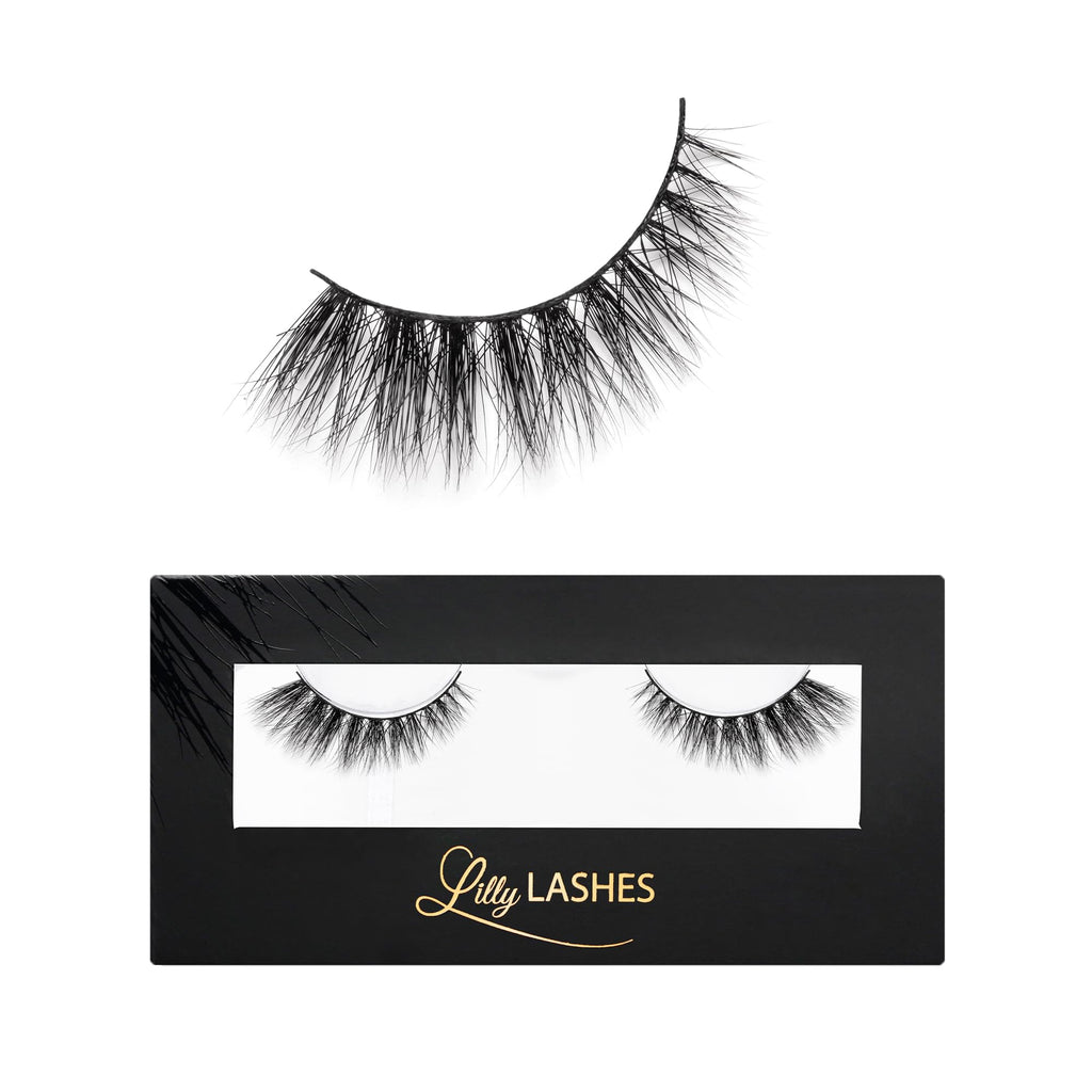 Lilly Lashes Doha 3D Mink Lashes – Reusable up to 25x, Fluffy Cat Eye