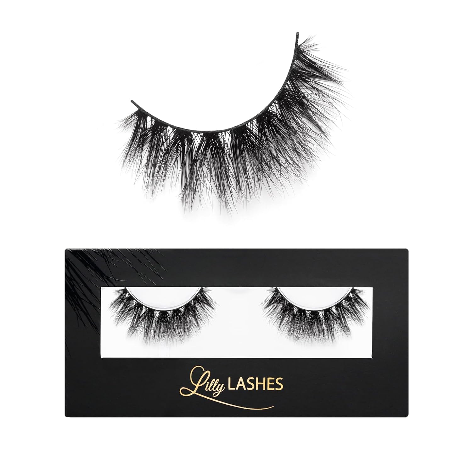 Lilly Lashes Mykonos 3D Mink Lashes – The Original Lilly Lash for Wispy, Natural Look (Reusable Up to 25x)