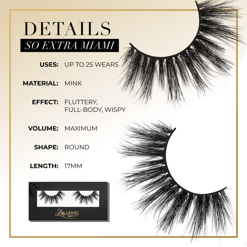Lilly Lashes So Extra Miami 3D Mink Lashes – Original Lilly Lash