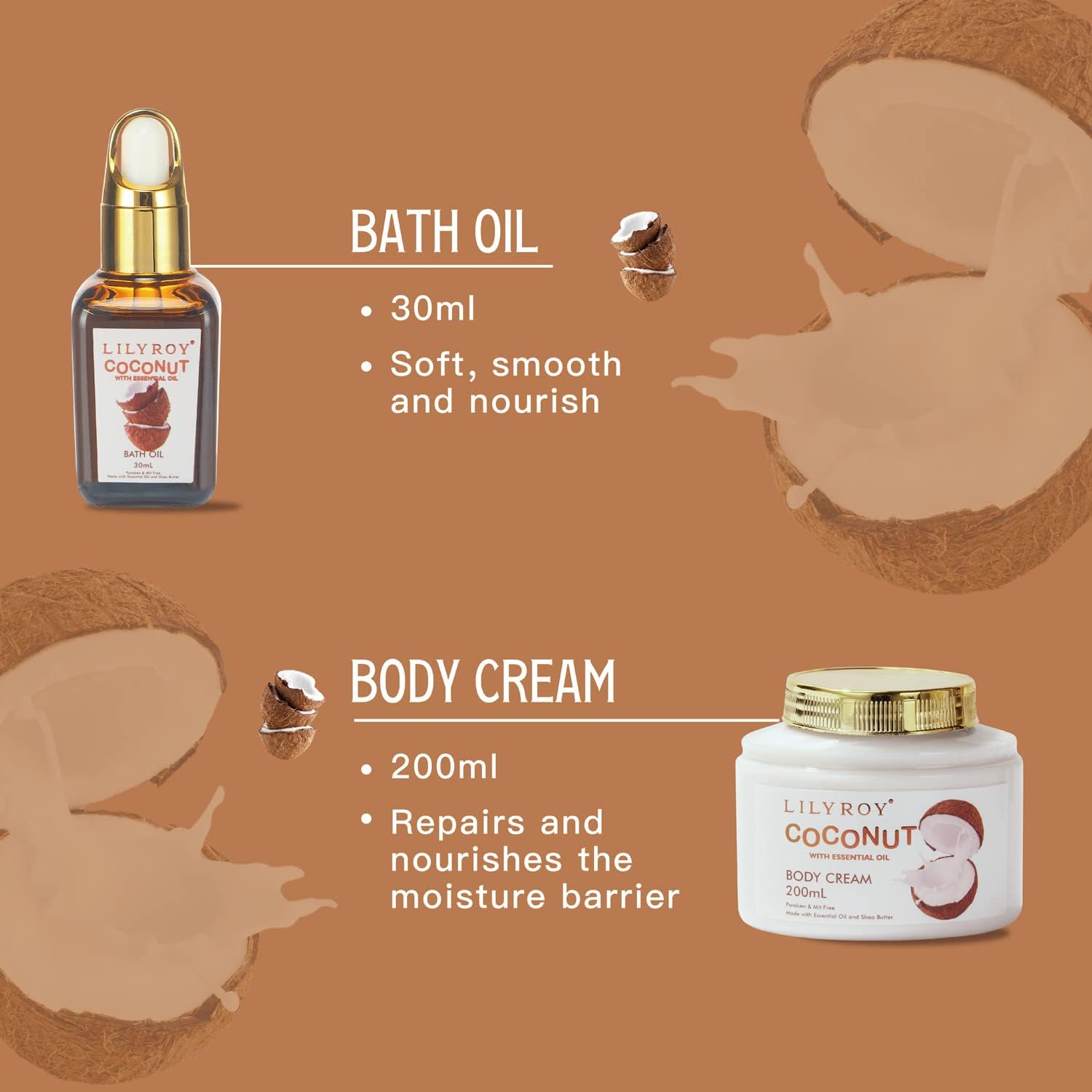 Valentine's Day Gifts for Him & Her - 8-Piece Luxury Bath & Body Gift Set by LILY ROY