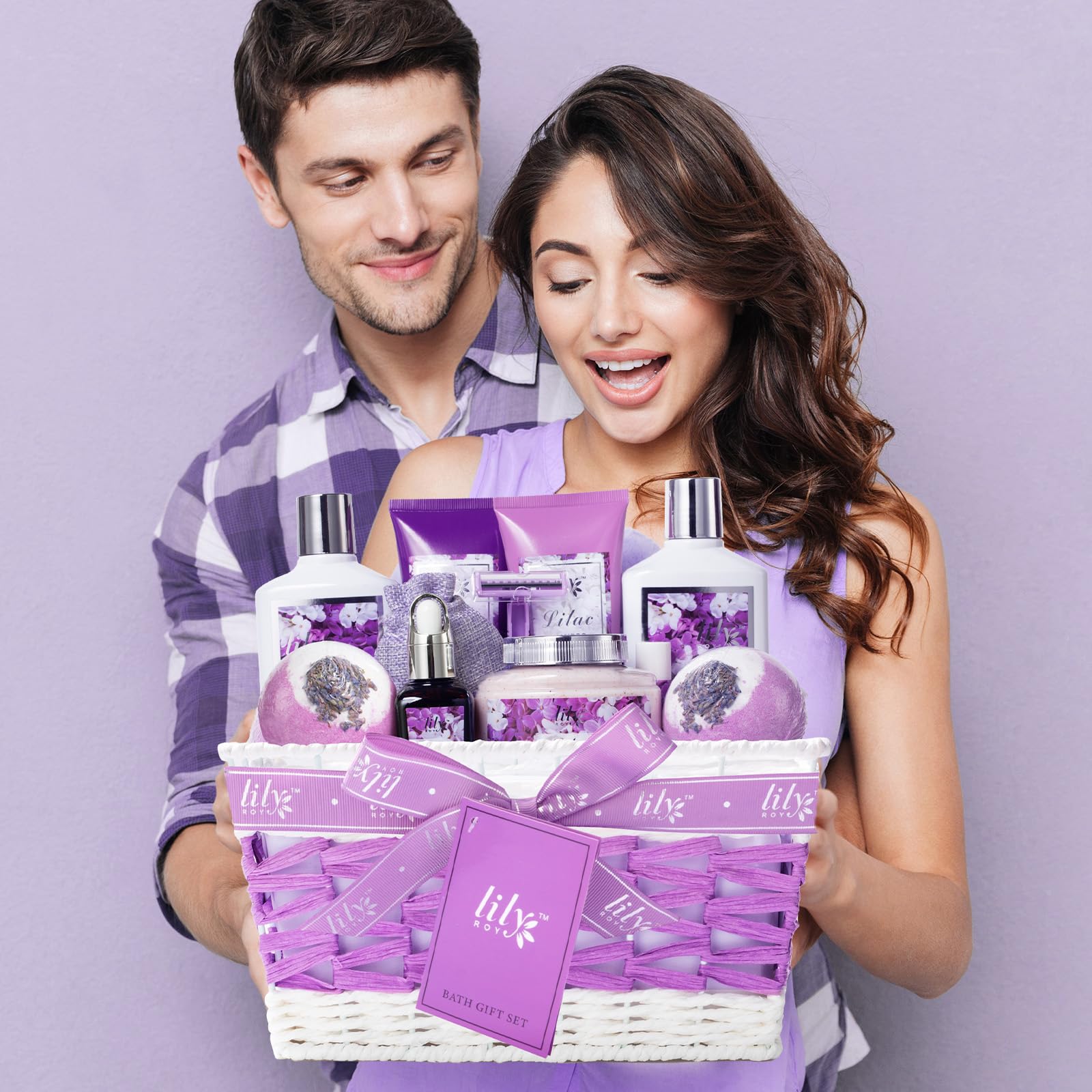 LILY ROY Valentines Day Gifts for Women – 17-Piece Luxury Bath & Body Spa Gift Set
