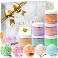 LILY ROY Luxury 15-Piece Bath Gift Set | 6 Bath Salts & 6 Bath Bombs in Elegant Gift Box